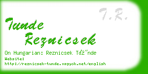 tunde reznicsek business card